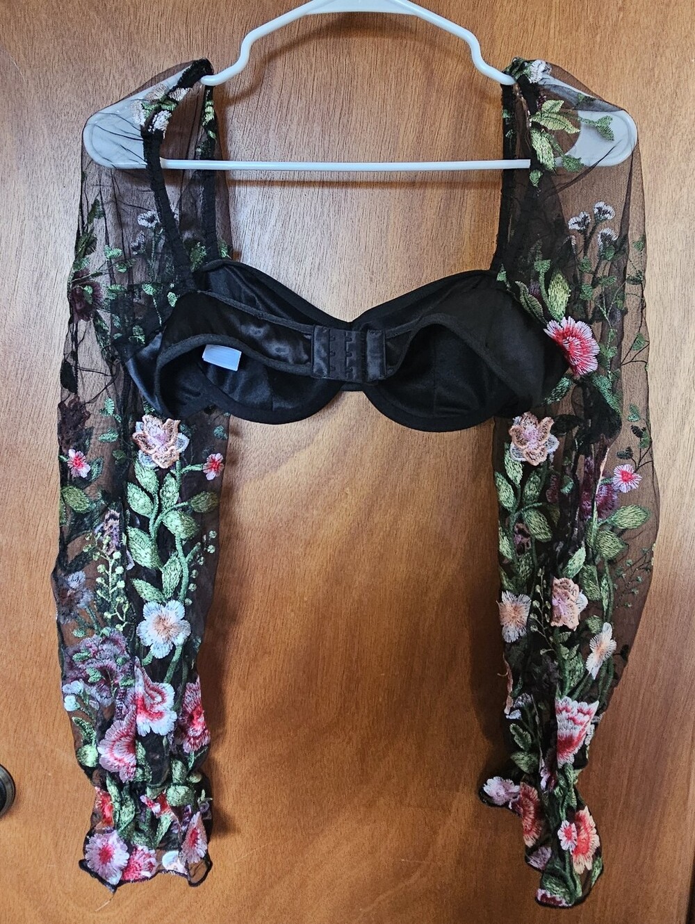 New iHeartRaves Forest Nymph Floral Long-Sleeve Bra Top Size Medium - Picture 5 of 7